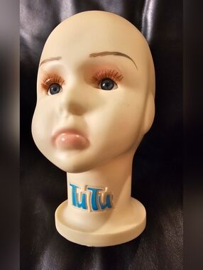 Infant Small Head Mannequin Head For Hats Wigs Display By TuTu EUC